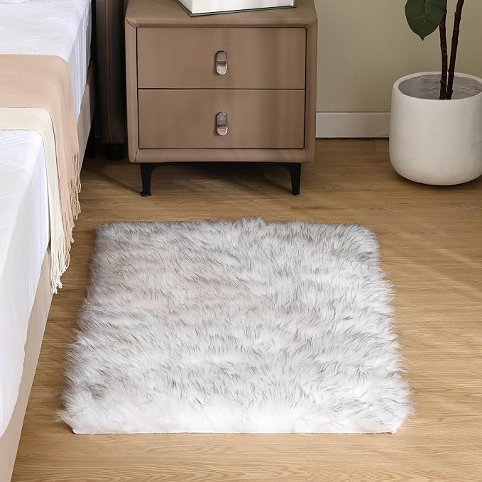Goolela Faux Sheepskin Fur Rug Fluffy Fuzzy Furry Rug - Image 2