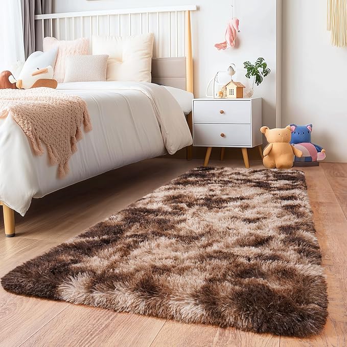 Runner Rugs for Bedroom, 2x6 Fluffy Throw Area Rug Non Slip for Bedside Dorm - Image 6