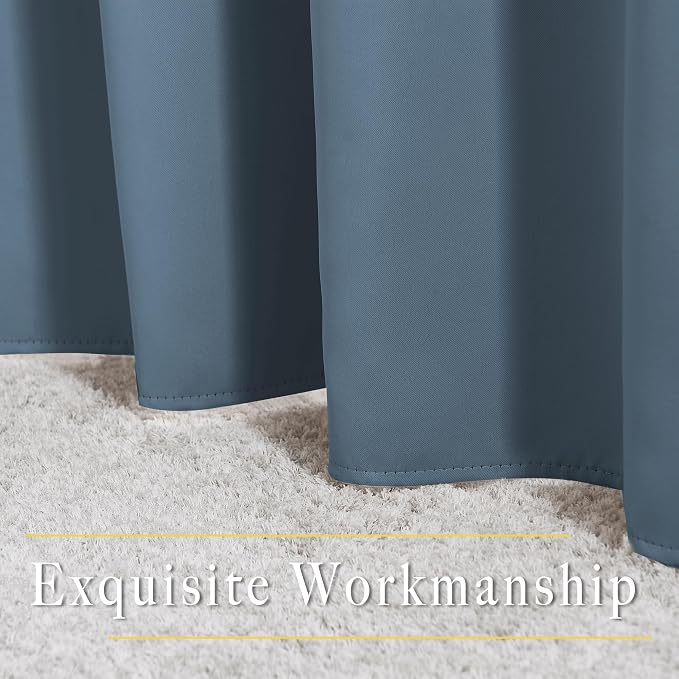 NICETOWN Patio Smoky Blue Curtain Shades - Image 6
