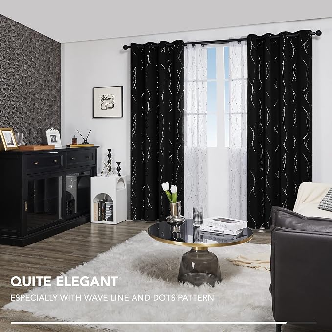 Deconovo Blackout Curtains 84 Inches Long, Soundproof Thermal Insulated Privacy - Image 7