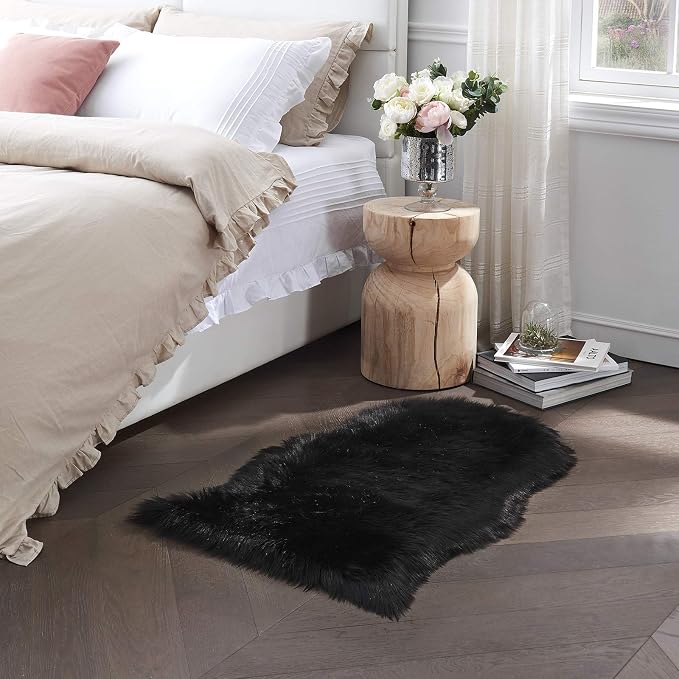 Faux Fur Rug Sofa Chairs Cover, 2X3 Shaggy Furry Rugs - Image 2