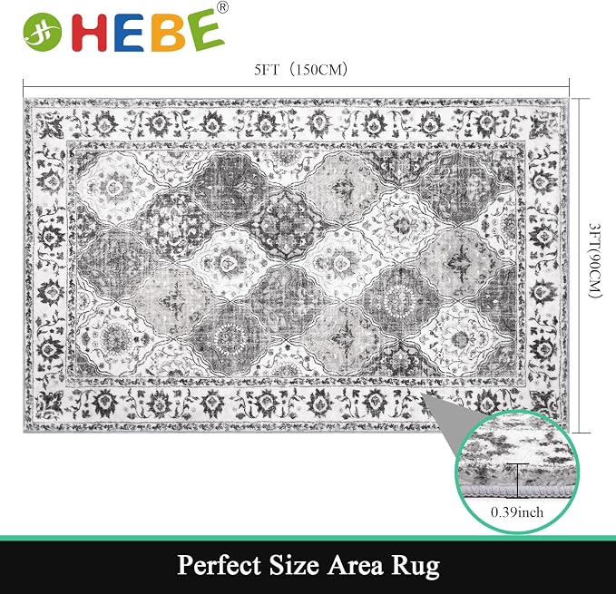 HEBE Washable Area Rug - Image 2