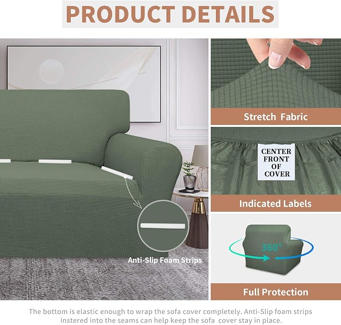Easy-Going 100% Waterproof Oversized Chair Couch Cover, Dual Waterproof Sofa - Image 4