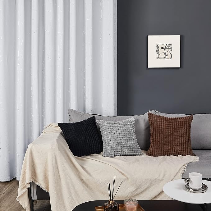 Deconovo Room Darkening Curtains, Thermal Insulated Noise Reduced Drapes - Image 3