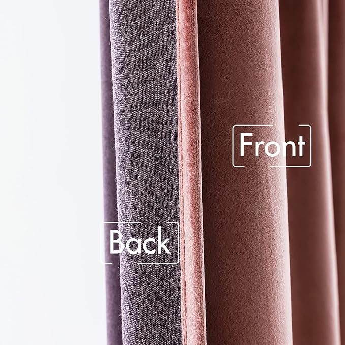 MIULEE Velvet Curtains 2 Panels Luxury Blackout Curtains - Image 6