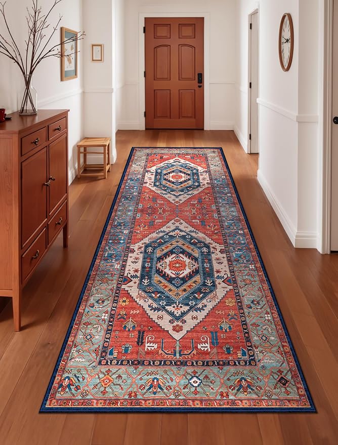 SERISSA Boho Kitchen Runner Rug, 3x7 Washable Non-Slip Runner Rug - Image 5