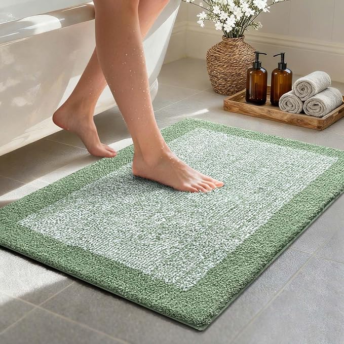 Bathroom Rugs 30x20 Non Slip Washable, Soft Absorbent Quick Dry Mats by Unknown