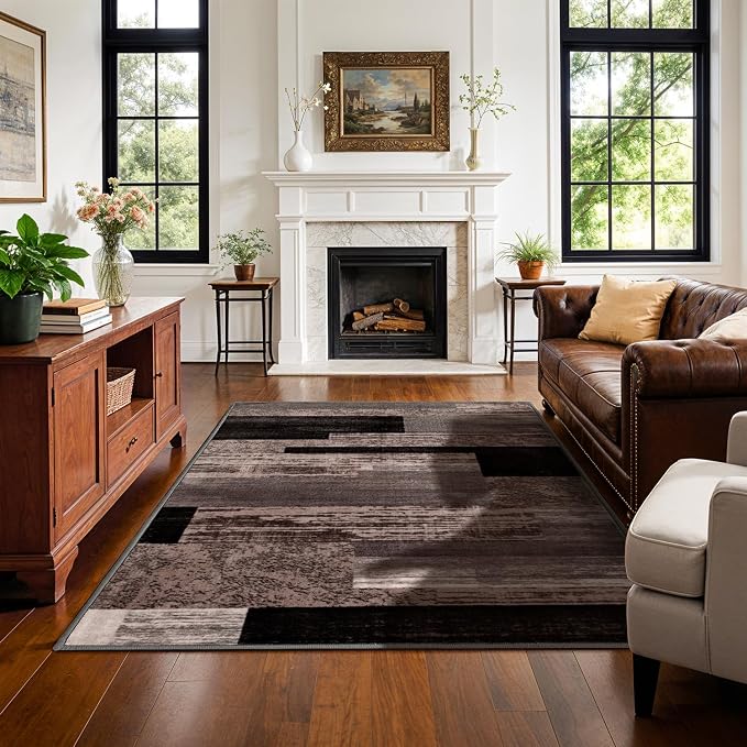 LIANLAM 3x5 Washable Area Rugs for Living Room and Bedroom, Vintage Checkered - Image 4
