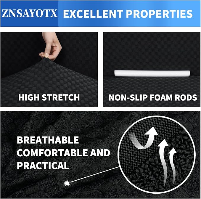ZNSAYOTX 1 Piece Jacquard Couch Covers - Image 5