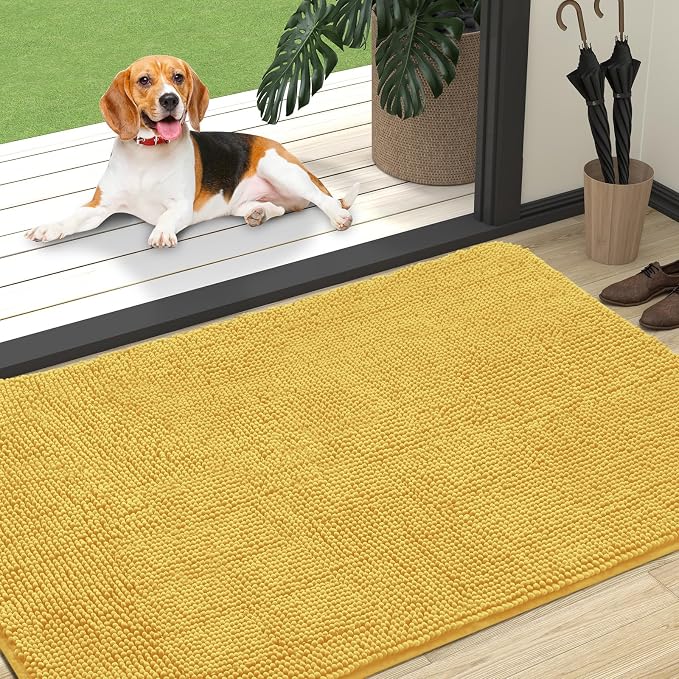 OLANLY Dog Door Mat for Muddy Paws 47x32, Absorbs Moisture and Dirt, Absorbent by OLANLY