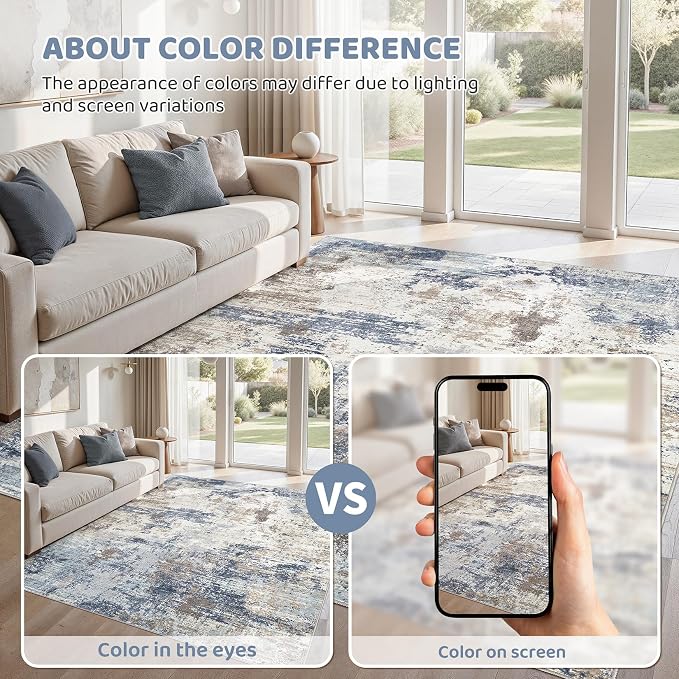 UERMEI 5x7 Area Rug Living Room Rugs Thickened - Image 5