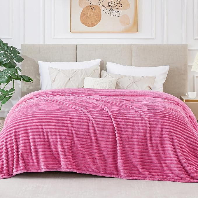 BEDELITE Fleece Blanket King Size – 3D Ribbed Jacquard Soft and Warm Decorative - Image 6
