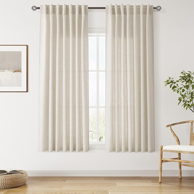 Nanspring Vanilla Linen Curtains by Nanspring