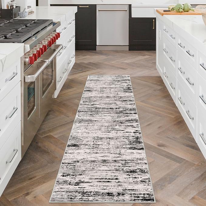 Lansny Modern Abstract Runner Rug 2x6 - Image 2