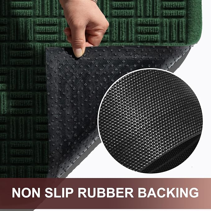 Mibao Front Door Mat Indoor Outdoor Entrance, Dirt Trapping Waterproof - Image 6