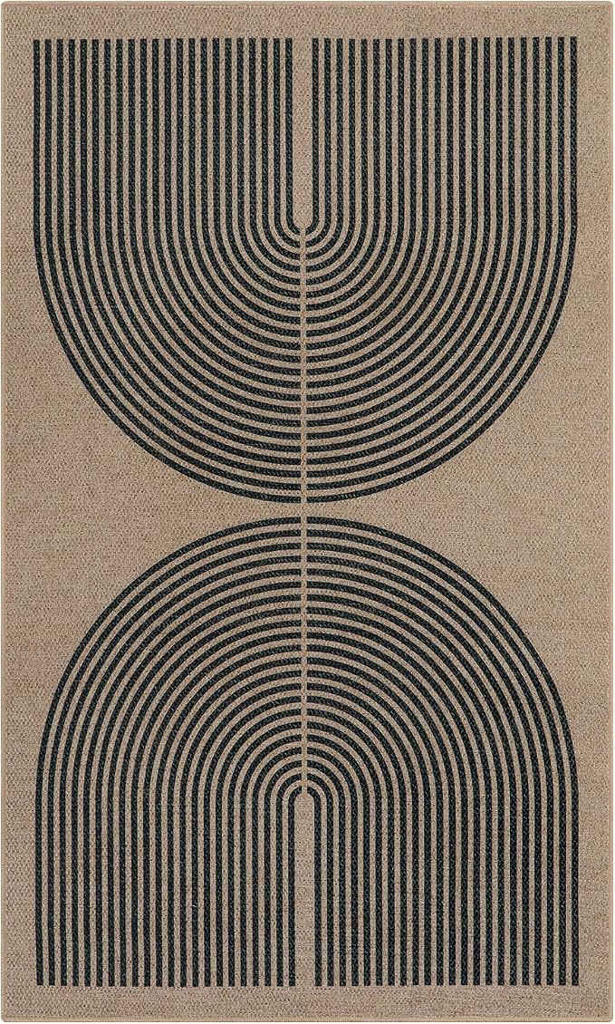 Lahome Modern Rainbow Easy Jute Rug, 3x5 Washable Rugs - Image 8