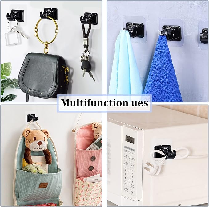 Codoule 8PCS No Drill Curtain Rod Brackets No Drilling Self Adhesive Curtain - Image 7
