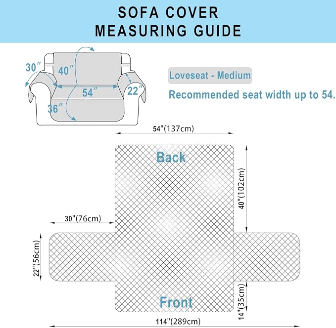 Reversible Loveseat Sofa Covers Couch Cover Furniture Protector - Image 7