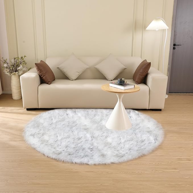 ORINOVA Grey and White Plush Machine Washable Area Rugs - Image 7