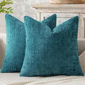 MIULEE Pack of 2 Couch Throw Pillow Covers 18x18 Inch Coastal Teal Modern Boho by MIULEE
