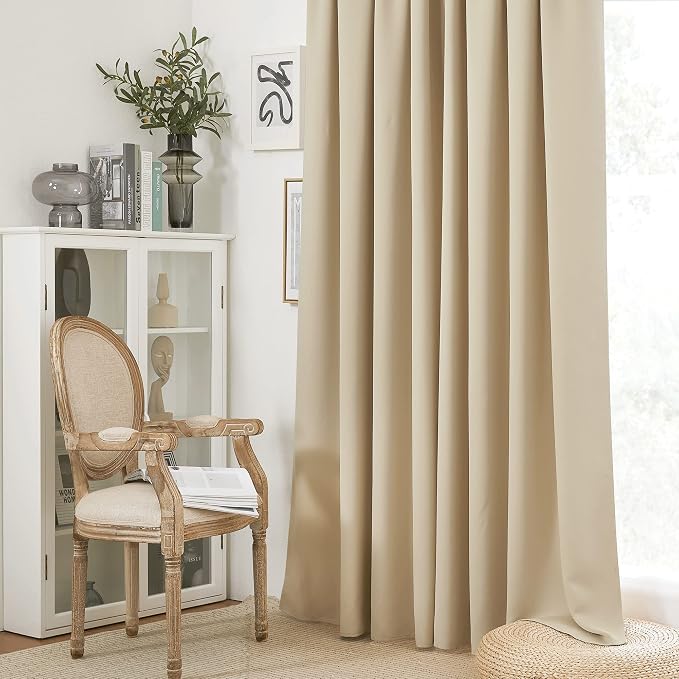RYB HOME 2 Panels Doorway Curtains, Thermal Insulated Privacy Rod Pocket Easy - Image 5