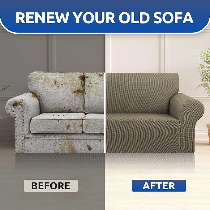 KEKUOU Stretch Sofa Cover Slipcover ，Couch Covers - Image 8