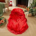 AMTOVO Faux Sheepskin Rug, 2 x 6 ft Faux Fur Rug by AMTOVO