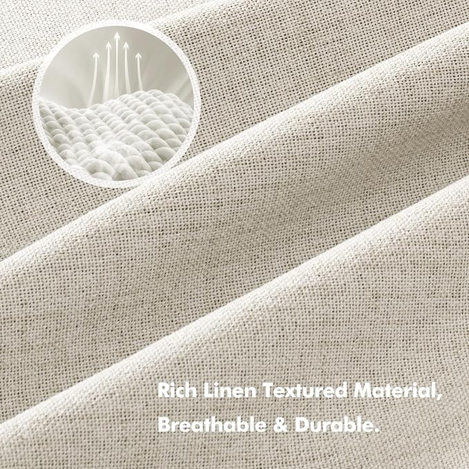 MIULEE 100% Blackout Linen Curtains - Image 3