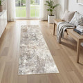 UERMEI 2X6 Washable Runner Rug for Hallway: Soft Neutral Modern Abstract Area by UERMEI