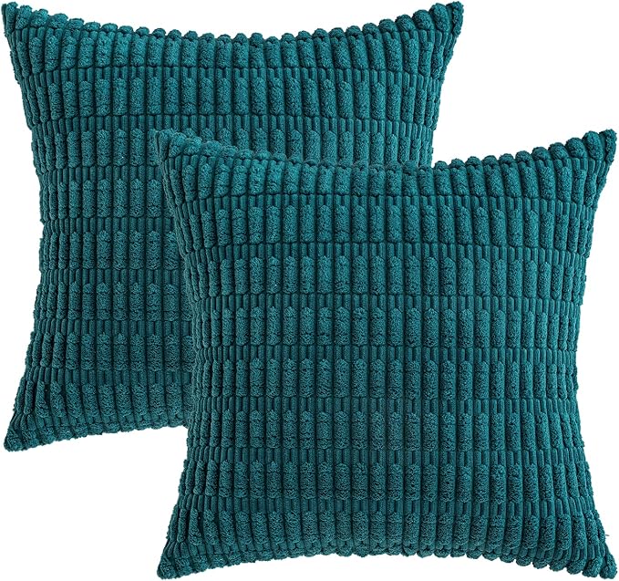 MIULEE Pack of 2 Corduroy Decorative Throw Pillow Covers 20x20 Inch Soft Boho - Image 6