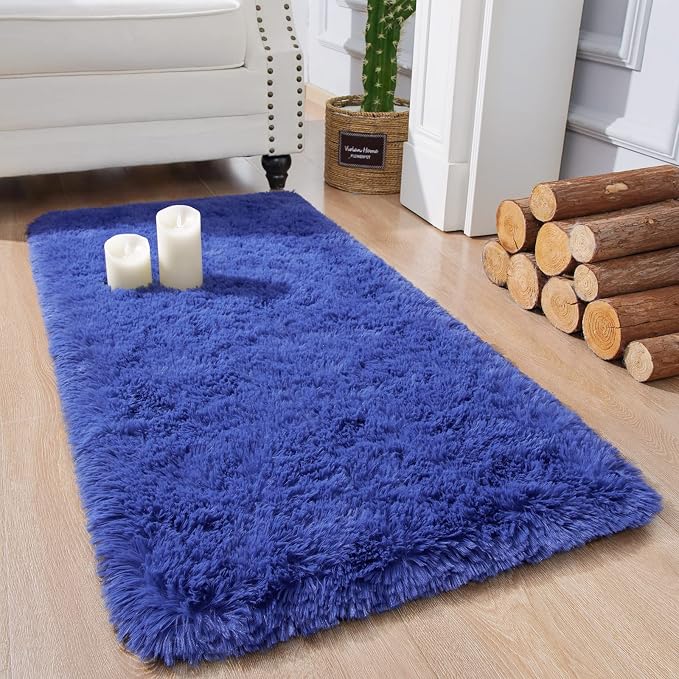 Chicrug Soft Runner Rug for Bedroom Living Room Plush Fluffy Rug 2x4 Feet by ChicrugHomeDecor