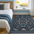 Blue Rugs for Bedroom by HazoHaus