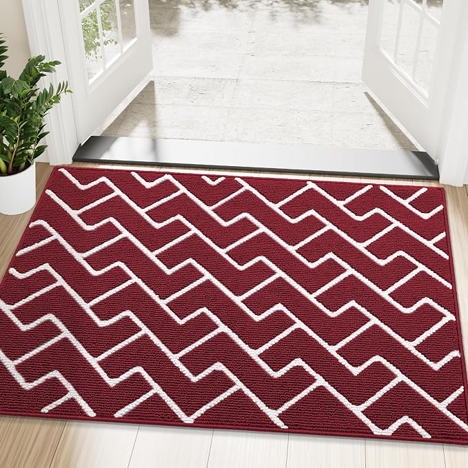 OLANLY Front Door Mat, Non-Slip Rubber Backing, Dirt Resistant and Absorbent by OLANLY