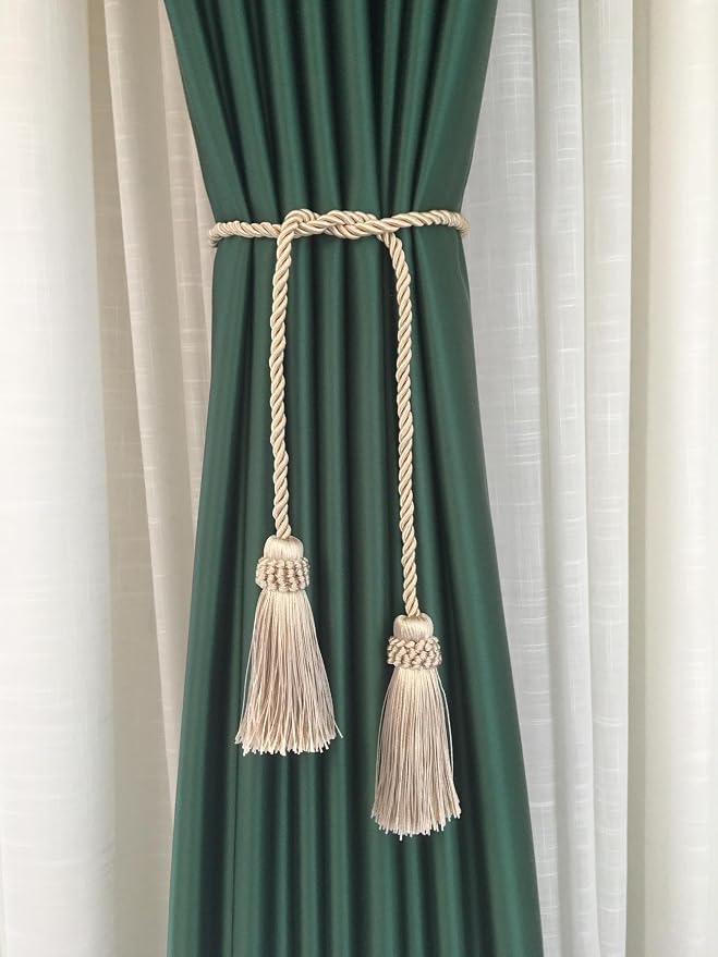Fenghuangwu Curtain Tiebacks Handmade Decorative Curtain Holdbacks Rope - Image 5