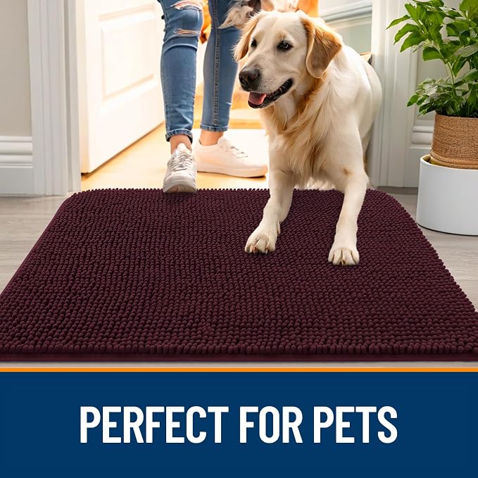 OLANLY Dog Door Mat for Muddy Paws 59x24, Absorbs Moisture and Dirt, Absorbent - Image 6