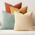 MIULEE Boho Farmhouse Throw Pillow Covers 16x16 Inch Set of 4 Modern Natural by MIULEE