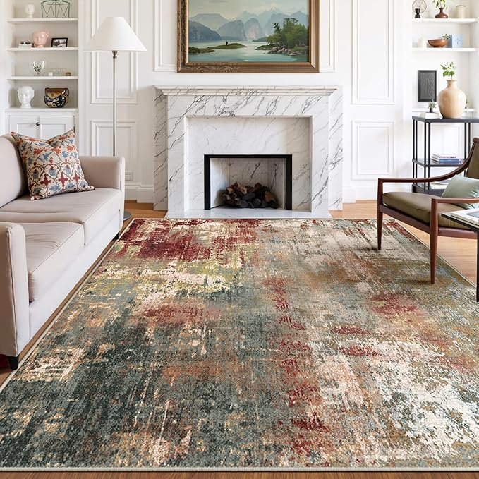 Washable Area Rugs 6'x9' Non-Slip Modern Abstract Soft - Image 8