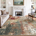 Washable Area Rugs 8'x10' Non-Slip Modern Abstract Soft by RELEANY