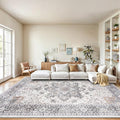 AMADA HOMEFURNISHING 9x12 Washable Area Rug, Low-Profile Large Area Rug by AMADAHOMEFURNISHING
