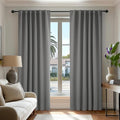 Deconovo Room Darkening Curtains Back Tab and Rod Pocket Curtains Thermal by Deconovo