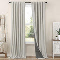 Blackout Linen Curtains 96 Inches Long by Pitalk