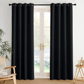 NICETOWN Room Darkening Draperies Curtains Panels, 2 Panels Black W52 x L84 by NICETOWN