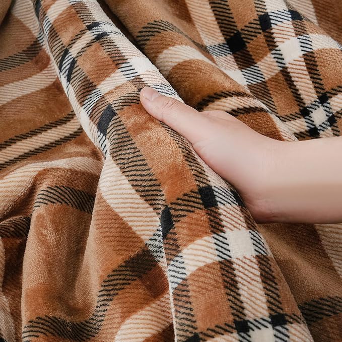 PU MEI Sherpa Fleece Throw Blanket 60" x 80" Reversible Plush Fluffy Large Big - Image 3