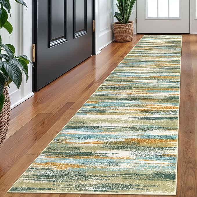 Lansny Modern Abstract Runner Rug 2x10 by lansny