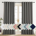 NICETOWN Grizzle Gray Vintage Linen 100% Blackout Curtains by NICETOWN