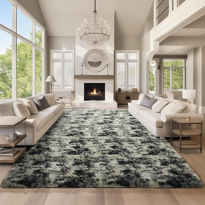 Ophanie Black Gold and Grey Area Rugs by Ophanie