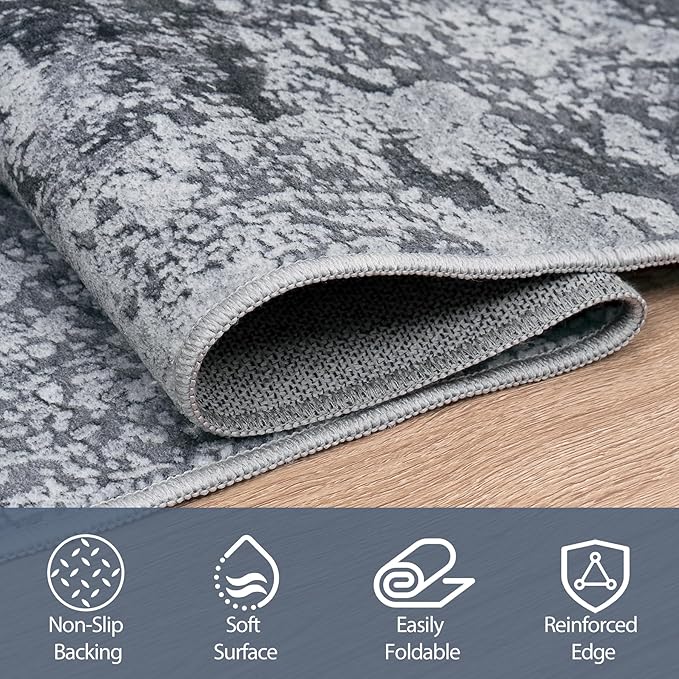 10x14 Area Rugs for Living Room Rug Washable: Abstract Large Rug Indoor Modern - Image 4