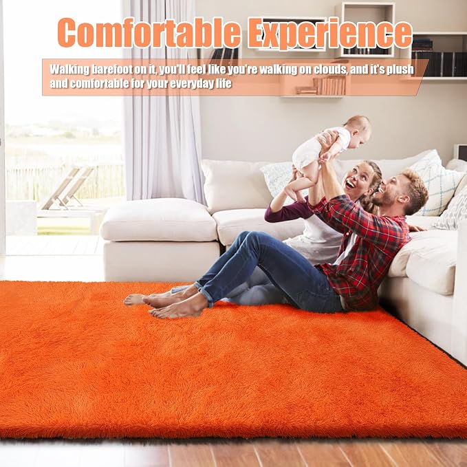 Shag Area Rug for Bedroom 5x8, Soft Fuzzy Rug Non-Shedding Indoor Plush Carpet - Image 6