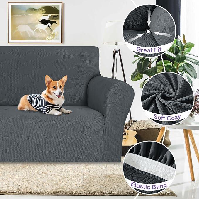 ZNSAYOTX Oversized Super Stretch Couch Cover, New Striped Sofa Covers - Image 3