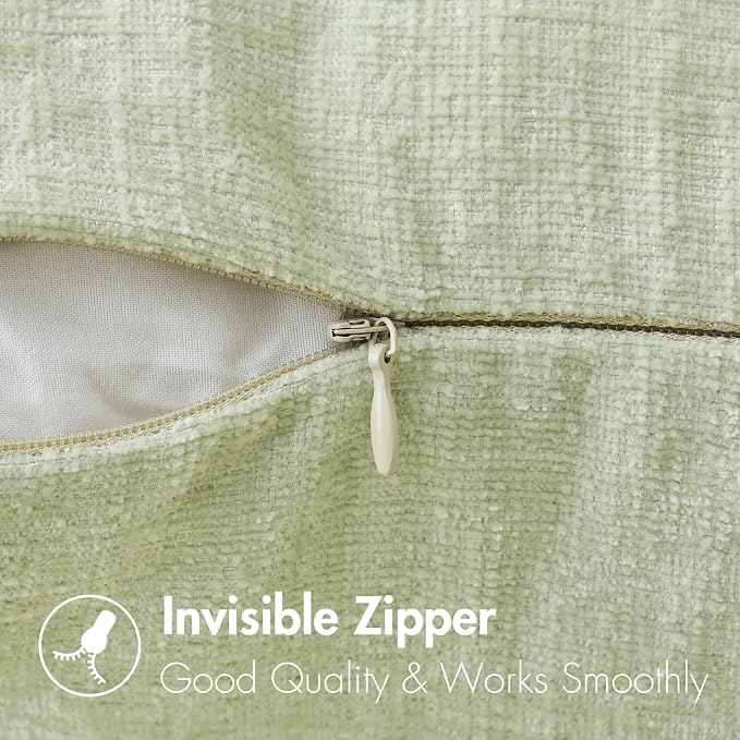 MIULEE Pack of 2 Spring Light Green Couch Throw Pillow Covers 20x20 Inch Soft - Image 3
